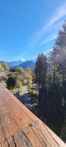 a view from the roof of a house at Mont Bivouac, chambre,entrée et Sdb privée,balcon vue MtBlanc in Passy