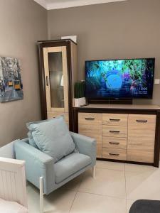 Televízia a/alebo spoločenská miestnosť v ubytovaní EXPO KRUPÓWKI 60 APARTMENT