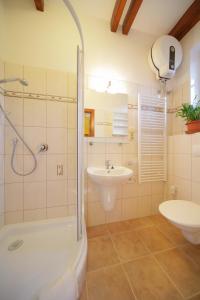 Koupelna v ubytování Apartmány mlýn