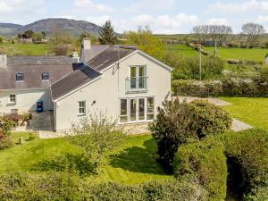 an aerial view of a house with a garden at Bron Gors in Ederyn