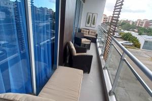 Balkón nebo terasa v ubytování E3 hermoso apartamento santiago