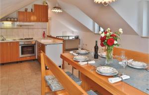 Kuchyň nebo kuchyňský kout v ubytování 3 Bedroom Lovely Home In Donji Humac