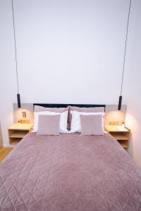 Postel nebo postele na pokoji v ubytování Luxury wellness apartment SHA