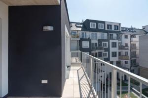 Balkón alebo terasa v ubytovaní Neu und hell in zentraler Ruhelage mit Parkplatz