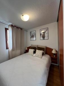 Posteľ alebo postele v izbe v ubytovaní La Mongie magnifique Appart 7 pers vue pistes, piscine, wifi, salle de sport