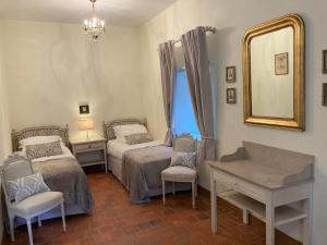 Postel nebo postele na pokoji v ubytování Manoir de Saint-Fiacre
