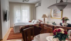 Televízia a/alebo spoločenská miestnosť v ubytovaní Apartments Zagreb West
