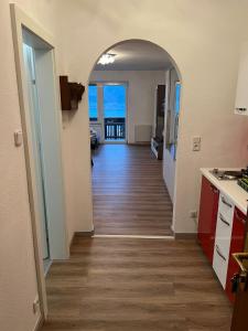 Kuhinja oz. manjša kuhinja v nastanitvi Gemütliche Seeblickwohnung Lara