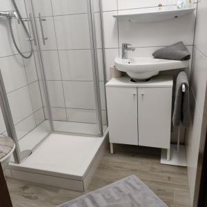 Koupelna v ubytování Hotel Post - Garni