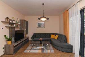 a living room with a couch and a tv at Apartment Gogo in Opatija +31 photos