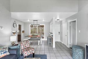 a living room with a couch and a table at Fulton Beach Condos in Rockport