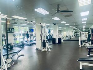 a gym with a man working out in the gym at Ocean Reserve Piso 7 STR-310 in Miami Beach