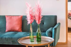 A seating area at Eichhof Apartment Thymian