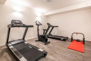 Fitness centrum a/nebo fitness zařízení v ubytování Haus Strandläufer Apartment 1 6 DeichLounge