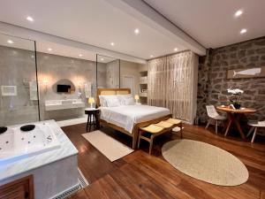Rúm í herbergi á Barra do Piuva Porto Hotel
