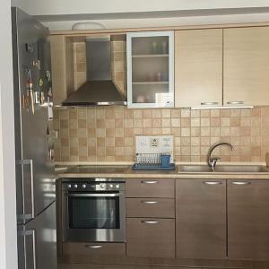 A kitchen or kitchenette at Ρετιρέ με θέα