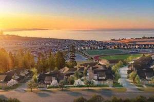 arial view of a residential neighborhood with houses at The Royal Bay Getaway in Victoria