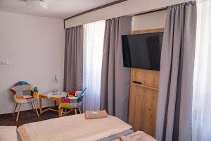TV a/nebo společenská místnost v ubytování Hotel Zlatá Labuť