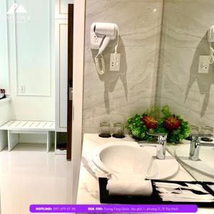 Phòng tắm tại Khách sạn LAVENDER - Vincom Tây Ninh