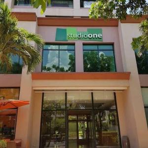 a store front of a building with a sign on it at Budget Condotel in Manila