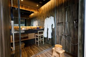 Koupelna v ubytování Tokachigawa Moor Onsen Seijyakubow