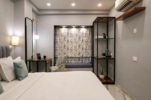 Katil atau katil-katil dalam bilik di Moustache Hostel, Jaipur