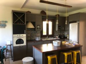 A kitchen or kitchenette at Pefkofyto Mountain Retreat