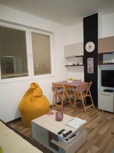 Kuchyň nebo kuchyňský kout v ubytování Skopje Rekord Ivan Apartment