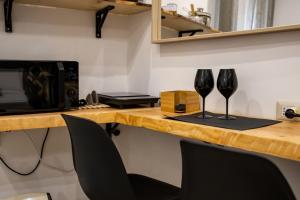 Kuchyň nebo kuchyňský kout v ubytování Geometric Art Home