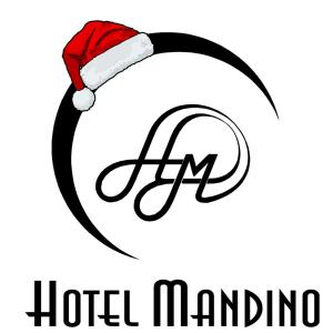 a letter h in a santa hat and the words hotel mandino at Hotel Mandino in Alta Floresta