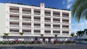 eine Wiedergabe des Waldorf astoria miami Hotels in der Unterkunft Oasis White Hotel in Sal Rei