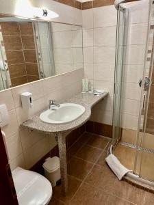 Kúpeľňa v ubytovaní Lugas Hotel