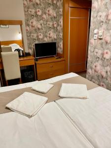Posteľ alebo postele v izbe v ubytovaní Lugas Hotel