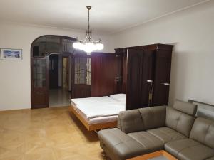 プラハにあるOld Town Apartmentのリビングルーム(ベッド1台、ソファ付)