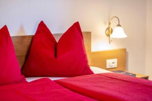 A bed or beds in a room at Studio Santnerblick Gfliererhof