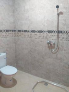 a bathroom with a toilet and a shower at Appartement à louer Tiznit 1 in Tiznit