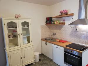 a kitchen with a sink and a counter top at Apartments Rogac in Rogač