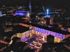 Nespecifikovaný výhled na destinaci Città della Pieve nebo výhled na město při pohledu z prázdninového domu