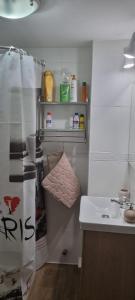 a small kitchen with a sink and a sink at Apartamento 309 frente al mar en Alcossebre in Alcossebre