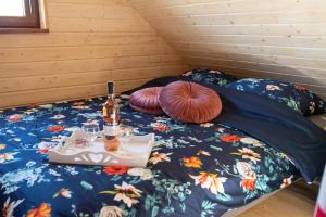 Postel nebo postele na pokoji v ubytování Kaszuby wczasy u Danusi sauna i bania