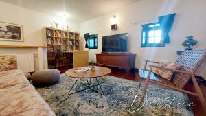 Televízia a/alebo spoločenská miestnosť v ubytovaní Villa Bornstein