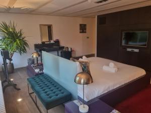 TV a/nebo společenská místnost v ubytování Hotel Oldenburg