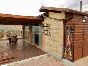 Balkon oz. terasa v nastanitvi snowflake.golan