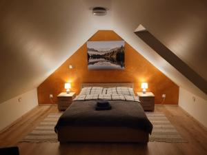 Postel nebo postele na pokoji v ubytování Apartament Komarno II