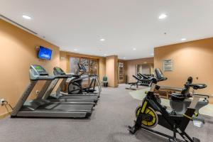 a fitness room with treadmills and cardio machines at Passage Point 215 in Frisco