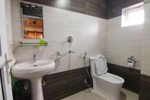 Koupelna v ubytování Hotel bivhuti
