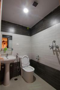 Koupelna v ubytování Hotel bivhuti
