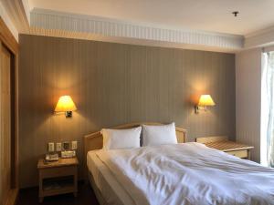 Postel nebo postele na pokoji v ubytování Hermes Hotel