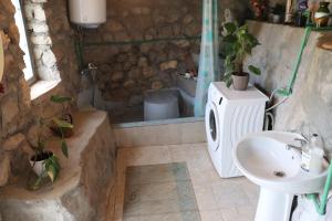 a bathroom with a sink and a toilet at KAMENGRAD CUPICA in Danilovgrad