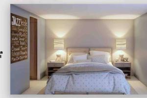 a bedroom with a large bed with two night stands at Hermosa casa en Acapulco con club de Playa. in Acapulco +47 photos